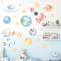 Kids Wall Decal Space Themed Wall Sticker Set