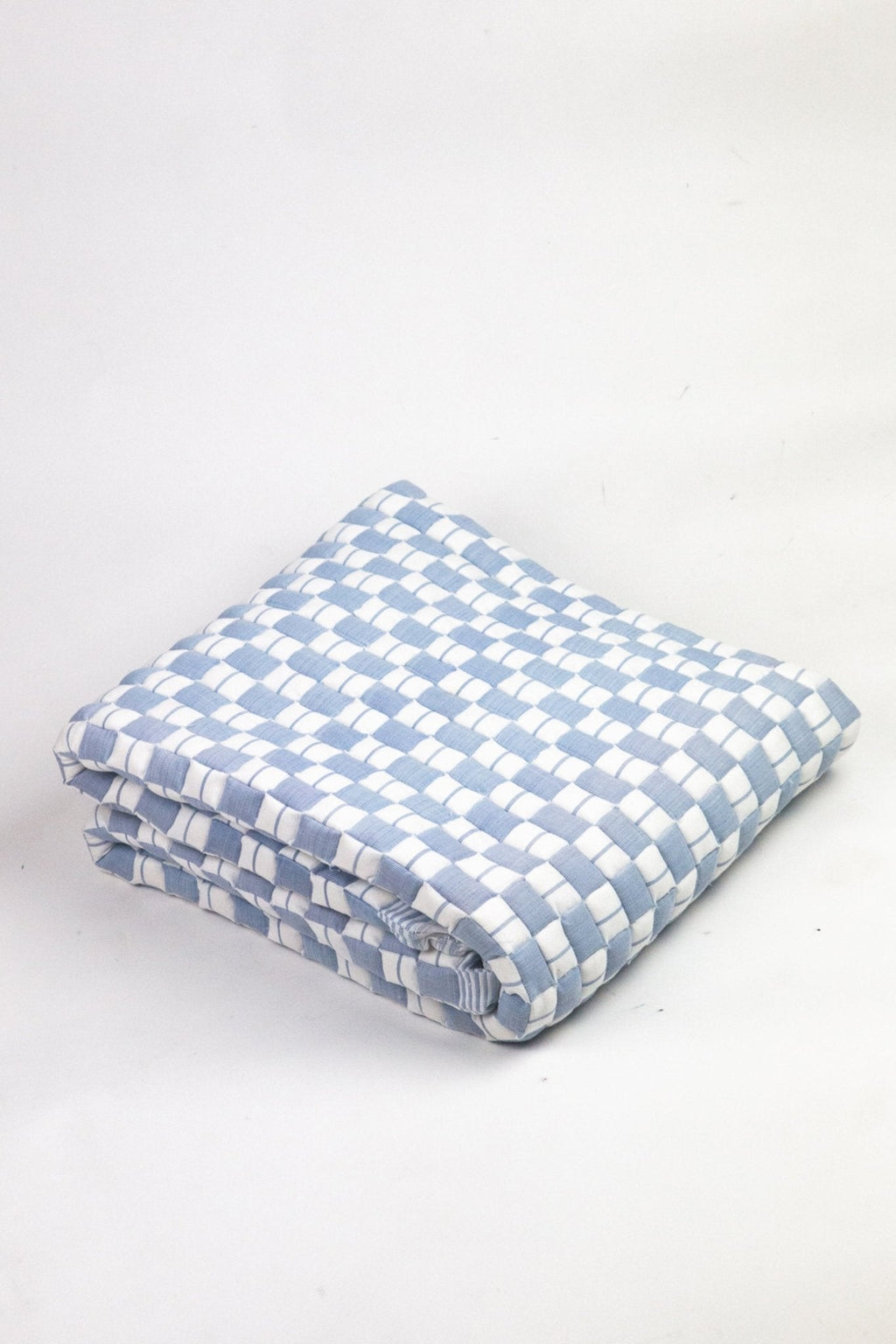 Quilted Sujani Throw Blanket - Soft Blue Grey